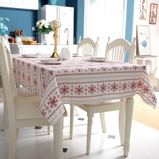 Christmas Printed Tablecloth Antifouling Table Cloth Decorations