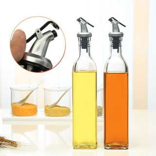 500ml Olive Oil Sprayer Dispenser Spout Glass Bottle Kitchen Wine Pourer Leakproof Sauce Container