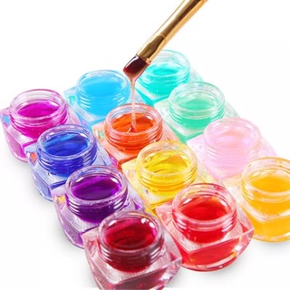 12colors/set color Gel solid/ glittered / jelly glass (5)
