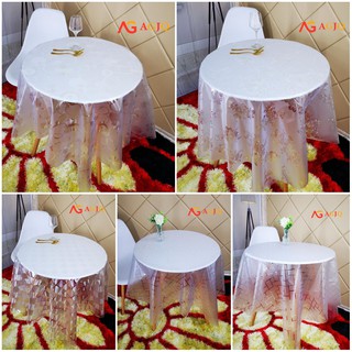 Tablecloth Transparent Pad Waterproof Mat Modern Pattern Glass Soft Cloth Durable Table Cover B-402