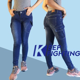 KF 6 Pocket Woman Jeans Skinny pants Stretchable Denim Blue Pants