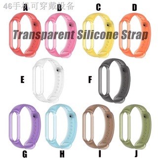 ⊕Mijobs Transparent Silicone Strap for Xiaomi Mi Band 6/5 Replacement Wristband Jelly Multicolor Bra