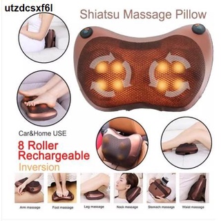 ▥Shiatsu Pillow Massager With Heat For Back Neck Shoulders
