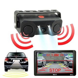 【Ready Stock】✤卐ↂ3 in 1 Car Camera Parking Reverse Radar system Backup HD Camera & Radar Sensor