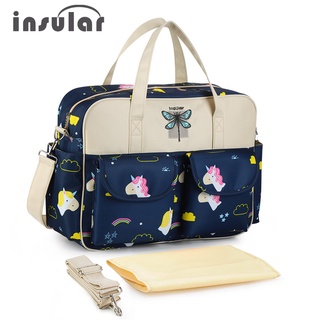 insular New Style Waterproof Diaper Bag Large Capacity Messenger Travel Bag Multifunctional