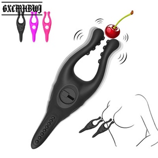 yUr6 GXCMHBWJ G-Spot Tongue Vibrator Breast Clamp Nipple Massager Vagina Clitoris Stimulation Penis
