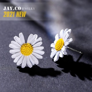 [TIMEMALL] Korean Women Daisy Flower Earrings Jewelry#ER22