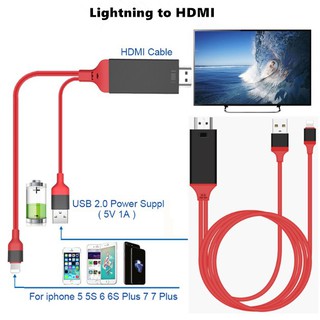 2M Cable For Apple iPad iPhone Lightning to HDMI HDTV Adapter Digital AV Cable 1080P Adapter USB Cable