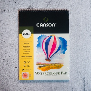 Canson Watercolor Pad 200gsm/9x12/24sh