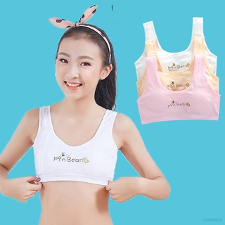 10-16Years Soft Baby Bra Kids Training Bra Girls Sport Bra Double-layer Teenage Underwear Affordable