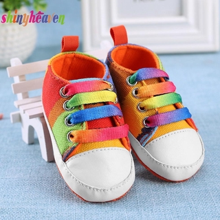SHinyഒCute Infants Sports Sneakers Canvas Baby Shoes Breathable First Walkers