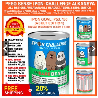 We Bare Bears1 PESO SENSE Ipon Challenge CoinBank