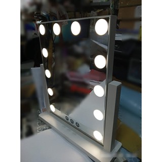 Desk Personal Makeup Mirror with 12 LED 30*26cm (mirror size 26*20cm)