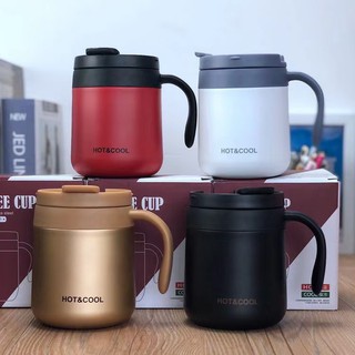 350/500ML 12-Hours Keep Hot and Cold Handle Vacuum Stainless Steel Insulated Coffee Cup