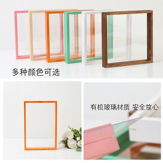 Metal photo frame✉Jumping pig acrylic glass picture frame solid wood photo kindergarten diy painti