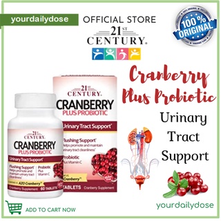 21st Century Cranberry Plus Probiotic Urinary Tract Support 60 Tablets