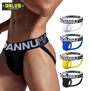 ORLVS Men Thongs Underwear Mesh Jockstrap Breathable Sexy Pouch Underpants Men Underwear Innerwear AD7120