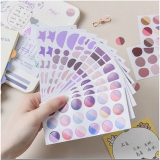 12 PCS color mood cartoon collage cute sticker diary album decoration note seal sticker