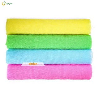QINJUE Fashion Bath Shower Nylon Mesh Scrubbing Towel Bath Exfoliation Cloth New Exfoliating Scrubbing Body Cleaning