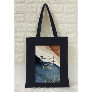 canvas bag™♂✇Black Oxford Tote Bag Canvas Bible verse Design 5 Women [High Qua