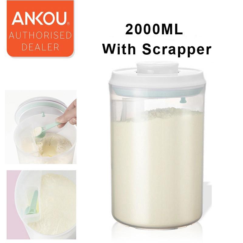 Ankou Air Tight Milk Powder Container With Scraper Partition Air Tight Container 2000ml BAP Free