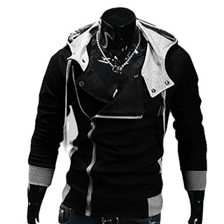 Men Assassin's Creed Side Zipper Casual Top Coat Slim Fit Ho (1)