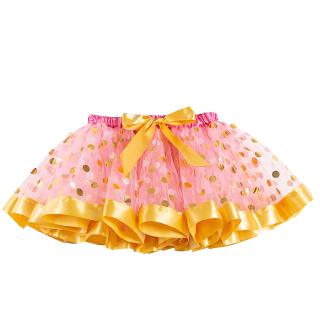COD Ready Stock Girls Kids Tutu Party Dance Ballet Toddler Baby Costume Dot Print Skirts (9)