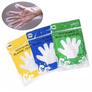 100pcs Plastic Disposable Gloves