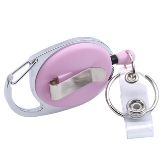 wallet for women▧Retractable Keychain Reel Pull Key ID Card Badge Tag Clip Holder Carabiner (1)