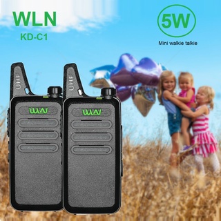 2PCS WLN KD-C1 Mini CB Radio Transceiver Baofeng bf t1 Walkie Talkie UHF 400-470MHz Amateur Ham