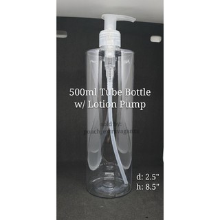 500ml Tube PET Bottle woth Lotion Pump Cap