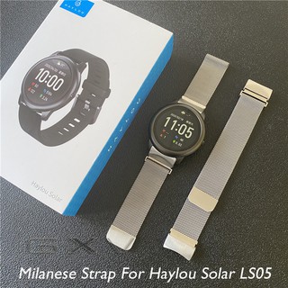 Milanese Loop Metal Magnetic Strap for Haylou Solar LS05 Watchband Stainless Steel Replacement Band
