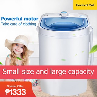 ﹍♈Mini washing machine household single bucket semi-automatic mini washing machine washing