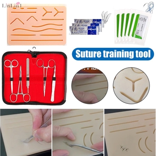All-Inclusive Suture Kit 17 In 1 Medical Skin Suture Surgical Training Kit/Silicone Suture Pad Needle Scissors Practice Trauma Accessories
