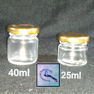 Mini Glass Jars with Gold Lid