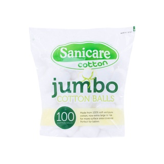 ∋Sanicare JUMBO Cotton Balls 100 Balls