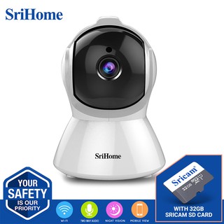 Sricam SriHome SH025 FHD 1080P Wireless CCTV Indoor IP Camera With 32GB SD Card Bundle