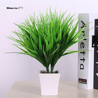 COD Artificial Fake Plastic Grass Plant Flowers Office Home Garden Decor