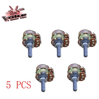 5 pcs Volume Control 100k ohm Dual Linear Taper Switches