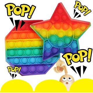 XIAODAR # New Unicorn Pop Its Round Fidget Toy Push bubble stress relief kids pop it tiktok