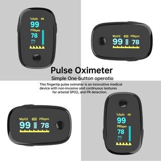 ts7Z Alarm Function Finger Pulse Oximeter OLED Blood Oxygen Saturation Monitor Fingertip SPO2 PR PI