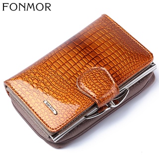FONMOR Genuine Leather Women's Wallet Purses Cowhide Fashion Women Wallet Coin Purse Ladies Card Hol