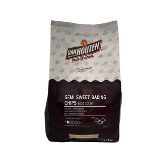 Van Houten Professional Semi Sweet Baking Chips 8000 count 1 kilo