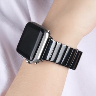 Ceramic Strap for Apple Watch Band 44 mm 40mm iwatch band 42mm 38mm Luxury Stainless steel buckle bracelet Apple watch 6 5 4 3 2 1