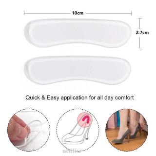 Anti Slip Blister Prevention Easy Use Foot Protection Transparent Wear Resistant Heel Grips Set (4)