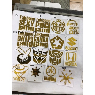 YAYAMANIN GOLD STICKER WATER PROOF MOTORCYCLE AND CAR 1pc