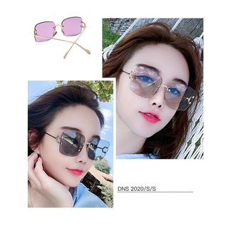 European and American Fashion Square frameless trimming Sunglasses Women's new fashion face covering thin Sunglasses
