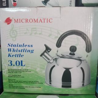Micromatic Stainless Whistling Kettle 3.0L