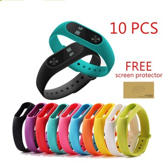 10 Pcs Xiaomi Mi Band 2 Wrist Strap Belt Silicone Colorful
