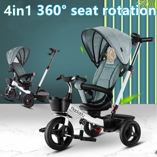 COD ✔4 in 1 children's walker, children's bicycle, three-wheeled stroller, baby tricycle, trolley